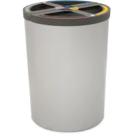 Poubelle Madrid ronde 4 flux 180 litres support de sac