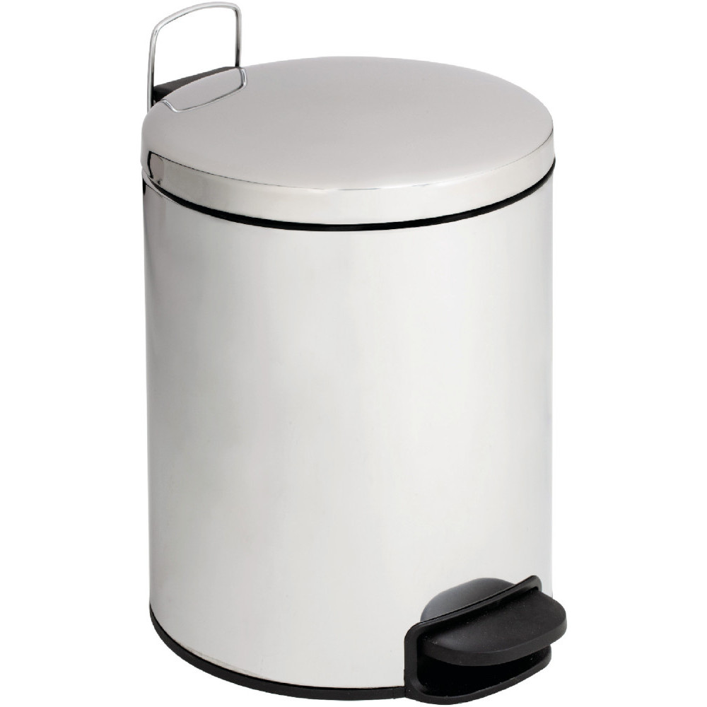Poubelle inox à pédale compacte Poubelle inox à pédale compacte