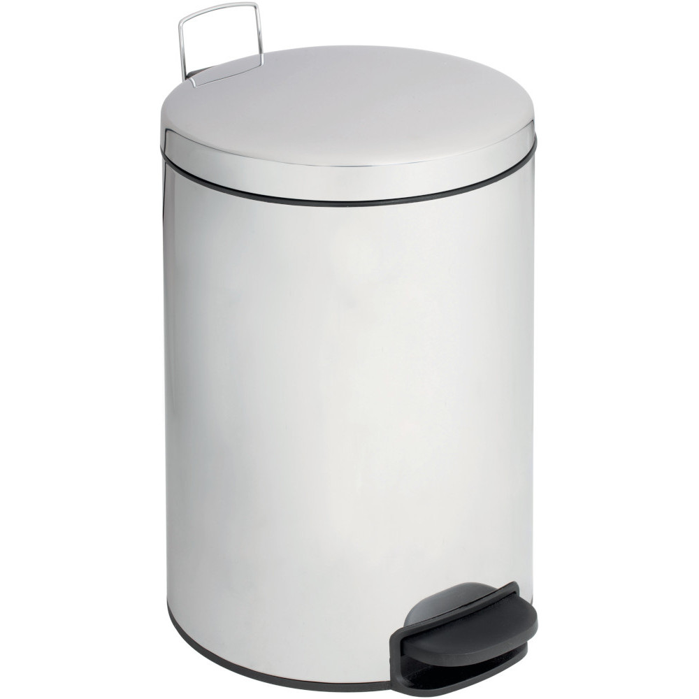 Poubelle inox brillante 12L à pédale pratique et élégante Poubelle inox brillante 12L à pédale pratique et élégante