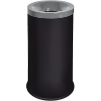 Tri sélectif efficace avec grande poubelle grise moderne.