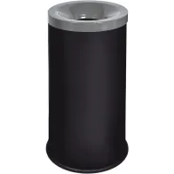 Tri sélectif efficace avec grande poubelle grise moderne.