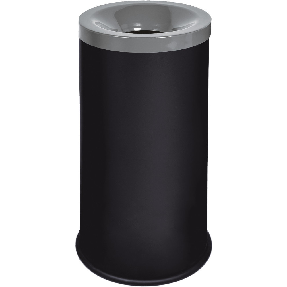 Tri sélectif efficace avec grande poubelle grise moderne. Tri sélectif efficace avec grande poubelle grise moderne.