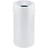 Corbeille blanche ronde murale anti-feu design sécurisé