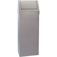 Poubelle inox 50L avec trappe basculante pratique