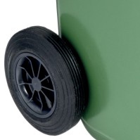 Poubelle verte 120L durable mobile pour déchets organiques