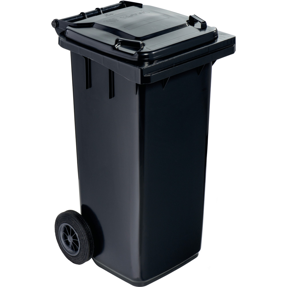 Poubelle grise 120L à roulette, pratique et résistante Poubelle grise 120L à roulette, pratique et résistante