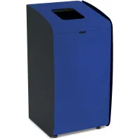 Borne déchets modulaire bleue pour tri efficace