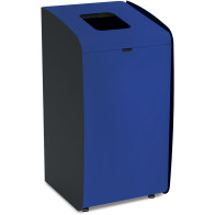 Borne déchets modulaire bleue pour tri efficace