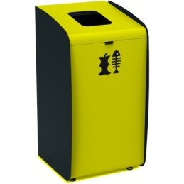 Borne modulaire jaune pour tri efficace des déchets