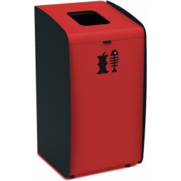 Borne déchets modulaire rouge recyclage tri facile