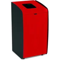 Borne déchets modulaire rouge recyclage tri facile