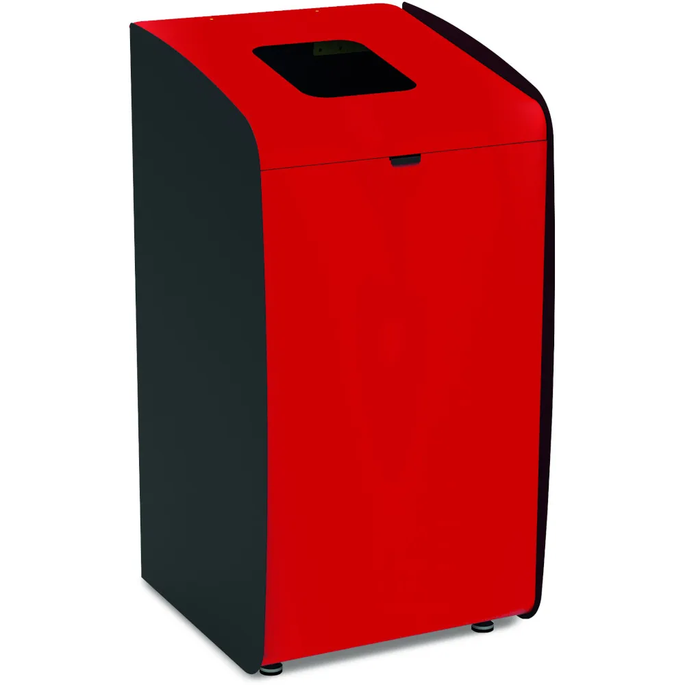 Borne déchets modulaire rouge recyclage tri facile Borne déchets modulaire rouge recyclage tri facile