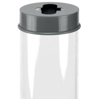 Collecteur bouchons transparent robuste tri facile pictogramme