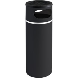 Cendrier corbeille plastique ignifugé 25 litres noir