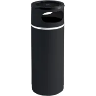 Cendrier corbeille plastique ignifugé 25 litres noir