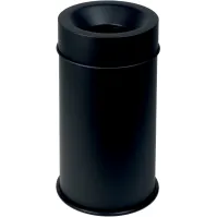 Poubelle antifeu noire durable sécurité bureau eco-responsable