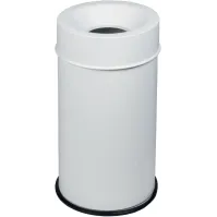 Poubelle blanche antifeu capacité 50L sécurité robuste