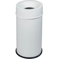 Poubelle blanche antifeu 90L résistante et sécurisée