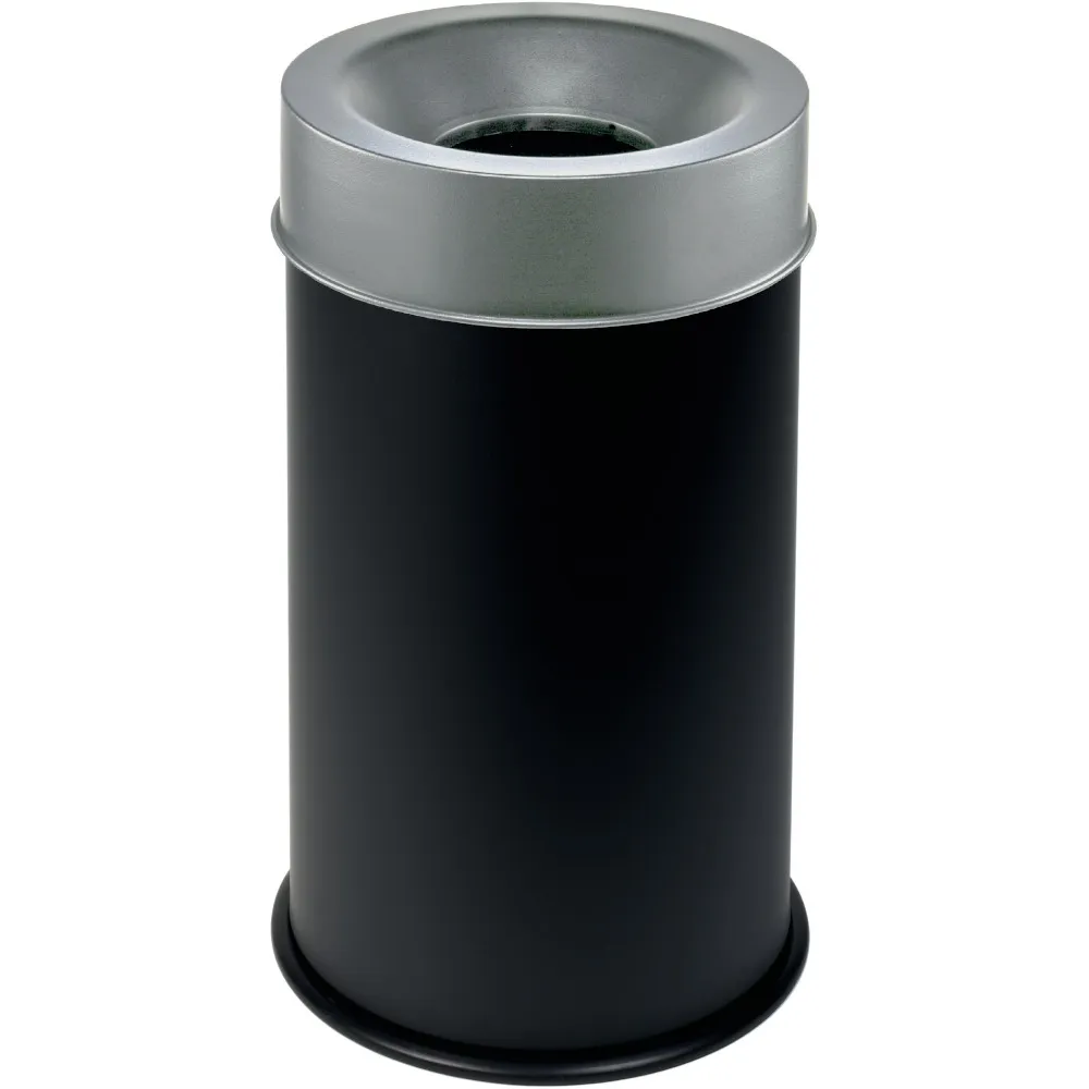 Poubelle antifeu noire