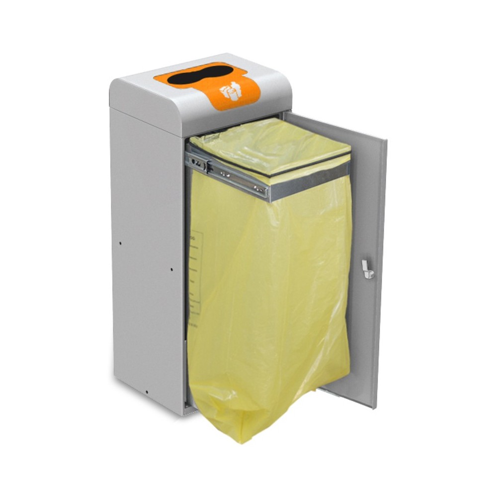 Corbeille Stockholm 75 litres ouverture tri-sélectif support de sac Corbeille Stockholm 75 litres ouverture tri-sélectif support de sac