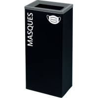 Corbeille tri-sélectif grise robuste esthétique 60L fonctionnelle