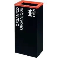 Corbeille tri-sélectif rouge 42L rectangulaire pratique écologique