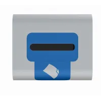 Corbeille couvercle bleu pour papier