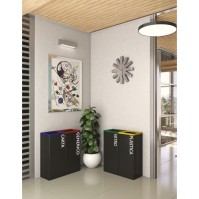 Zone corbeilles à déchets