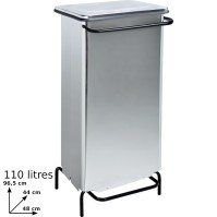 Conteneur à pédale statique 110L pour cuisine pro