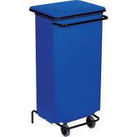 Poubelle bleue mobile 110L à pédale pour cuisine