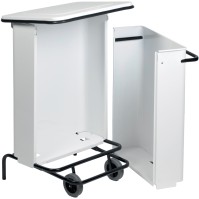 Poubelle verte robuste mobile 110L ouverture pédale hygiénique