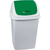 Poubelle verte 50L à couvercle pratique et hygiénique