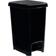 Poubelle noire à pédale 10L lot de 18