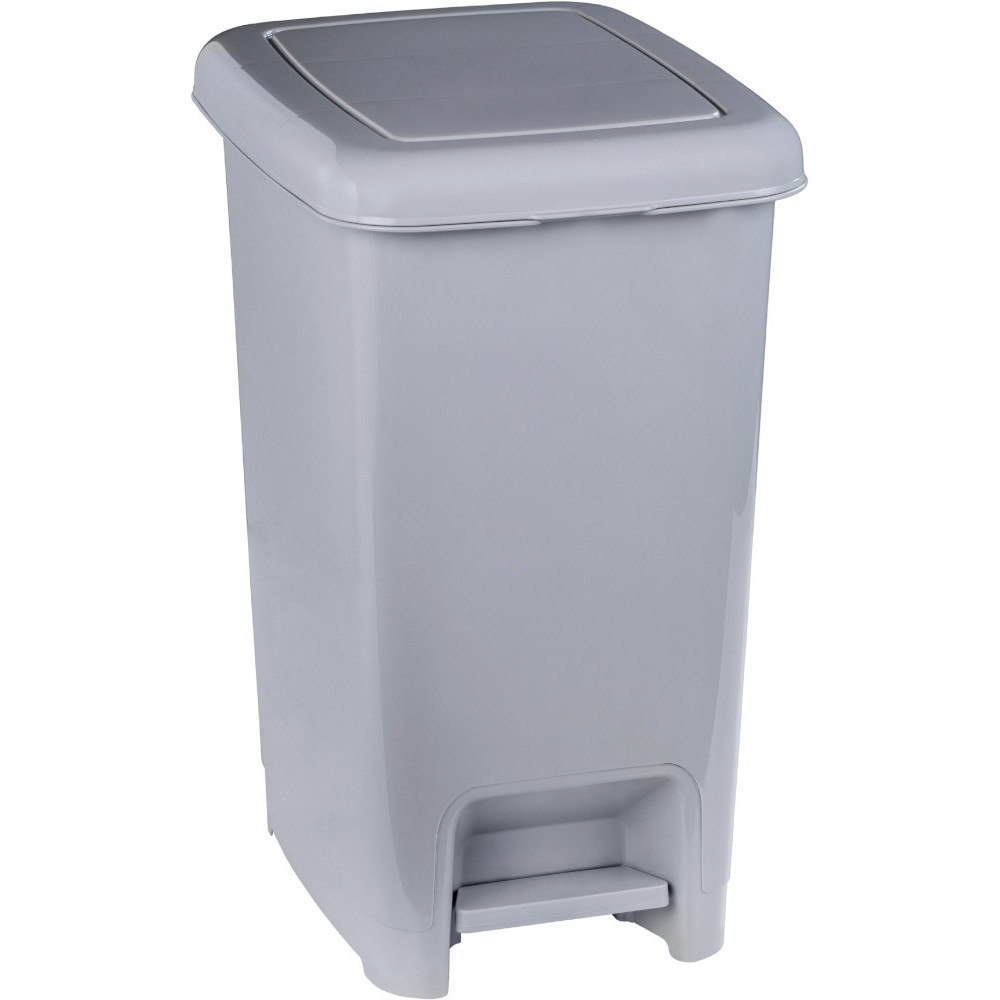 Lot de 18 poubelles grises à pédale 25L Lot de 18 poubelles grises à pédale 25L