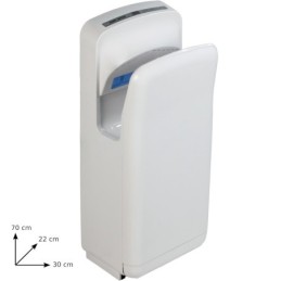 Sèche-mains intelligent blanc à air pulsé moderne et écoénergétique