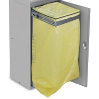 Poubelle Stockholm tri-sélectif 75 litres à trappe frontale support de sac