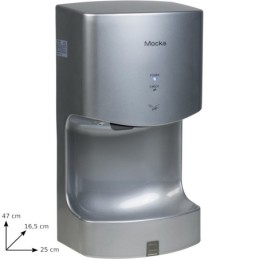 Smart sèche-mains gris à air pulsé efficient