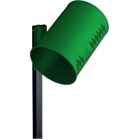 Corbeille pivotante verte durable pour parcs éco-responsables