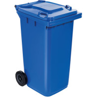 Container bleu 240L avec roulettes pratique