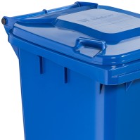 Container bleu 240L polyéthylène résistant robuste mobile