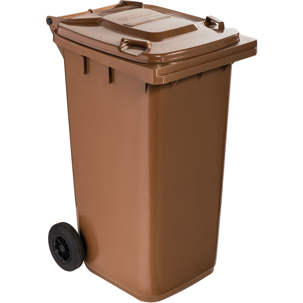 Container marron 240L à roulettes robuste et pratique Container marron 240L à roulettes robuste et pratique