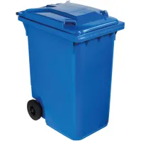 Poubelle bleue à roulettes grande capacité 360 litres
