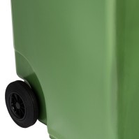 Poubelle verte 360L robuste mobile HDPE anti-UV