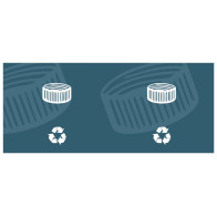 Autocollant bouchons colorés design moderne adhésif facile