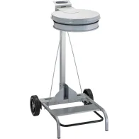 Support à déchets gris 110L mobile avec pédale