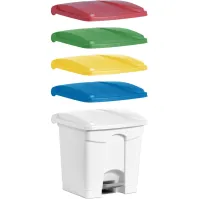 Poubelles à pédale 30L bleues lot de 3 HACCP