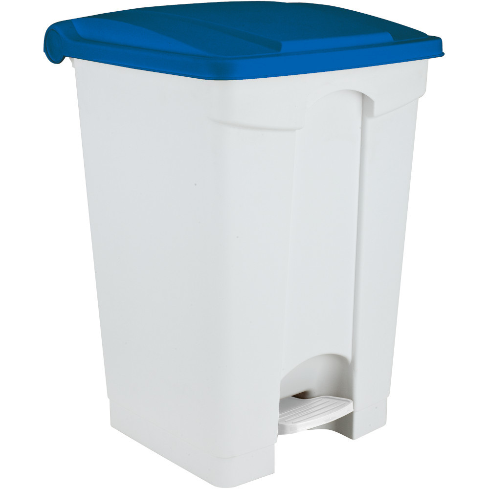 Poubelle plastique à pédale bleue 45 litres Poubelle plastique à pédale bleue 45 litres