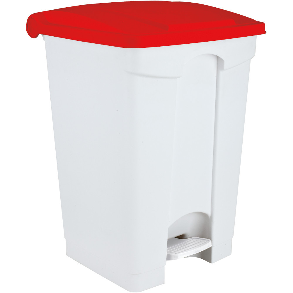 Poubelle plastique rouge 45L à pédale pratique et durable Poubelle plastique rouge 45L à pédale pratique et durable