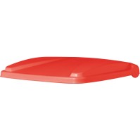 Poubelle rouge 45L à pédale pour milieux professionnels