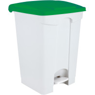Poubelle pédale tri sélectif verte 45L lot de 3